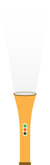 Illustration of a Yellow Flashlight, Modern Yellow Torch