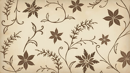 Rustic Ivy Seamless Tile Pattern: Dried Motifs for Country Kitchens