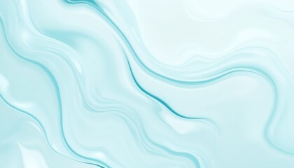 Fluid Design in Light Teal, Abstract Texture, Digital Artwork, Contemporary Style, Soft Lighting