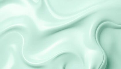 Obraz premium Fluid Abstract Design, Soft Mint Green Texture, Smooth Satin Finish, Artistic Background, Minimalist Style