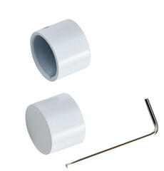 Covered steel pipe cut out isolated transparent background