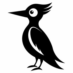 Black Woodpecker Silhouette Clipart