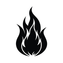 Flame Silhouette Vector.