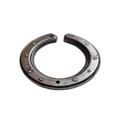 Rusty Antique Horseshoe Symbol of Luck Isolated on White Background