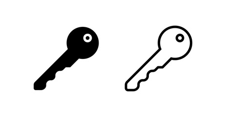 Key set icon, key sign vector