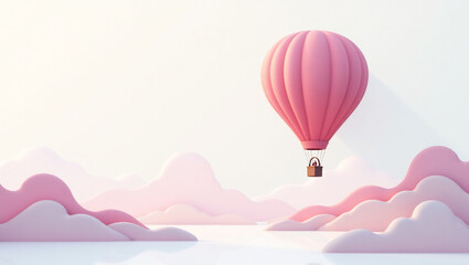 Obraz premium Abstract Floating Balloon with Soft Gradients