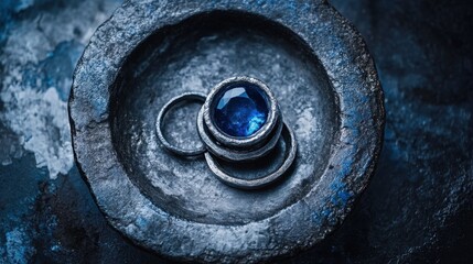 Rustic elegance of handcrafted silver jewelry in dark tones