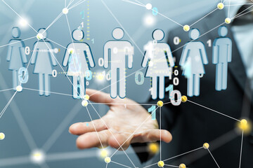 Group of business partner looking for the future