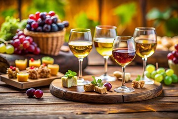 Tilt-Shift Miniature Wine Tasting & Pairing: Elegant Food & Drink Photography