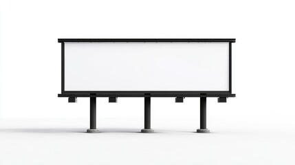 Obraz premium Blank billboard isolated on white background