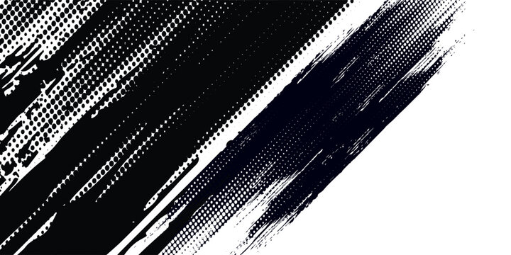 black grunge grain background, pointillism dots gradient or dotwork pattern, vector stipple effect. Grain noise halftone