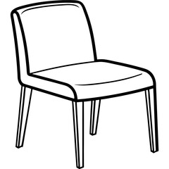 Clean Chair Outline Vector Art