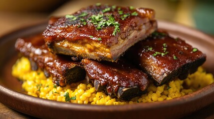Cornbread with Pork Ribs Meal