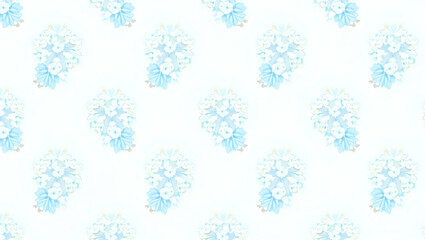 Airy Hydrangeas and Light Blue Accents: Seamless Coastal Tile Pattern for Beach-Inspired Rooms - Perfect Flat Vector Illustration for a Refreshing and Elegant Interior Design