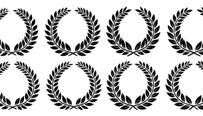 Obraz premium laurel leaf set in vector svg