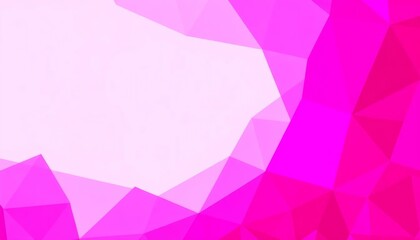 Fototapeta premium Abstract pink geometric shape with ample negative space, simple, bright