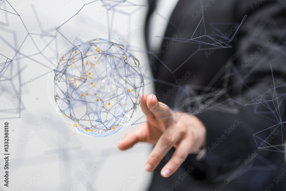 Poster the global network of people global - neural network exposure digital