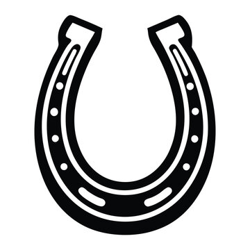 recommend clip art: Horseshoe silhouette icon vector illustration, Lucky Horseshoe Symbol, St. Patrick’s Day Silhouette