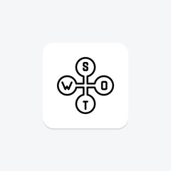 Swot Analysis, vector, pixel perfect, illustrator file