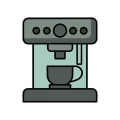 Espresso Coffee Machine Vector Icon.