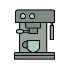 Espresso Coffee Machine Vector Icon.