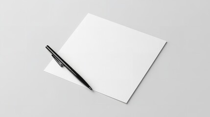 Notepad with black pencil on Wight background. Planning.
