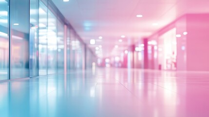 Soft, bright backdrop with copy space in hospital and retail store settings