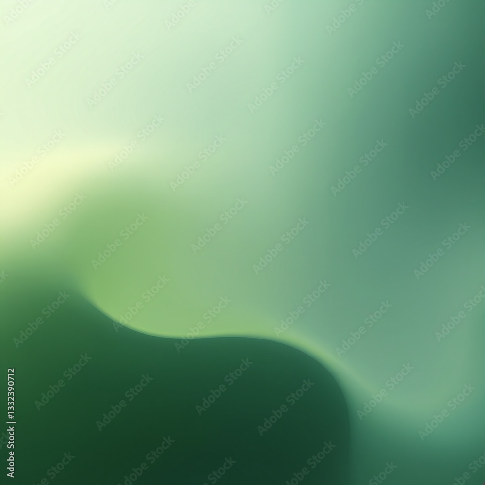 Aufkleber Abstract fluid shapes in smooth gradients of green and blue hues creating a calming and serene background ideal for digital projects and design usage