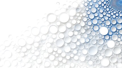 Abstract Background with White and Blue Overlapping Circles Modern Geometric Pattern Design