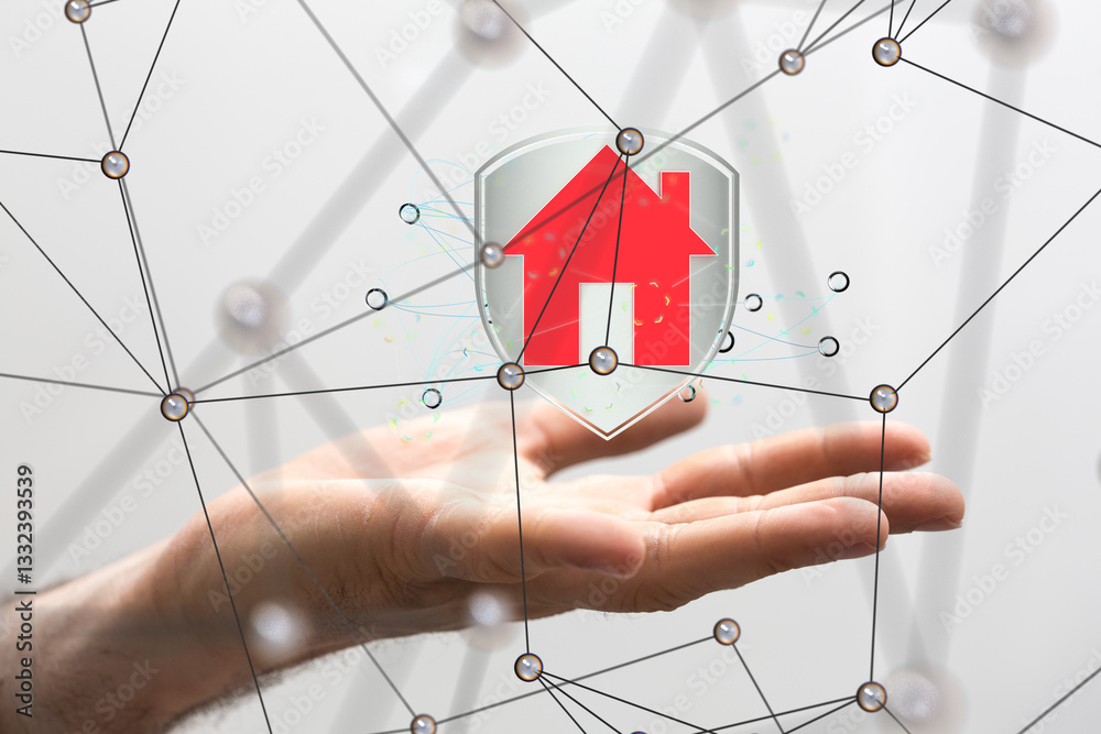 Poster iot home telecommunication network and wireless mobile internet