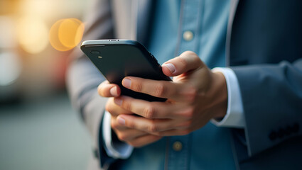 Man Using Smartphone for Online Payments: Digital Banking Concept