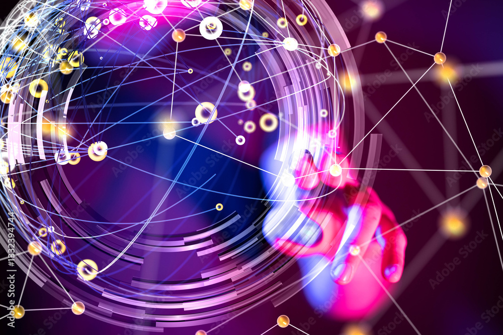 Poster Digital Network and data concept