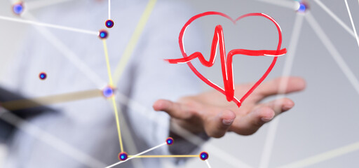 digital medical futuristic interface 3D rendering