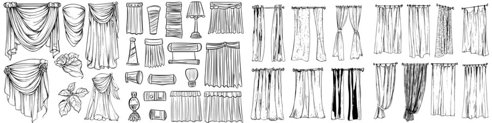 A contemporary collection featuring manually illustrated doodles centered around decoration and interior design