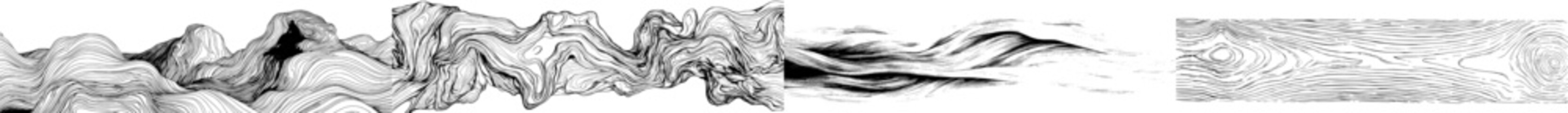 A hand-drawn outline of a wooden plank and board is depicted in ink on paper with a felt-tip pen, showcasing a wood texture on a clean white background