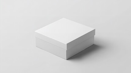Fototapeta premium Minimalist White Cube on a White Background, Product Photography, Minimalism