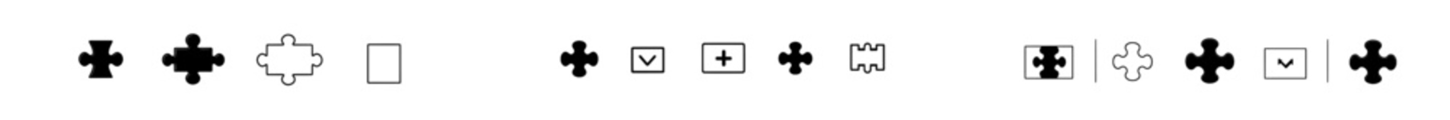 Obraz premium A flat modern illustration of a jigsaw puzzle piece with an outline and a blank pattern on a white background, isolated