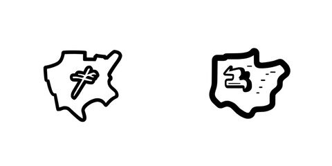 Concept sketch of the Mississippi map outline. Isolated modern hand绘 graphic of the US state
