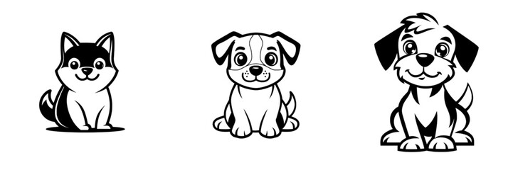 The template for modern logo design and graphic elements is ideal for use in advertising, branding, posters, and banners, and includes a humorous cartoon illustration of a smiling character and