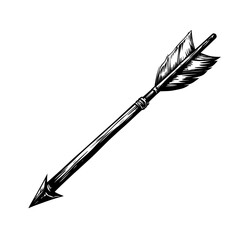 A sketch style drawing of a hammer with a spike on its handle serves as a creative art element, designed for utilization in tattoos, print media, and digital games, showcasing a modern illustrative