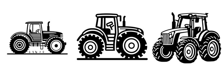 The icon of a tractor in line form is associated with gardening, farming, agriculture, and rural life, and features an editable stroke