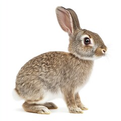 Happy easter bunny with colorful eggs spring garden cute rabbit