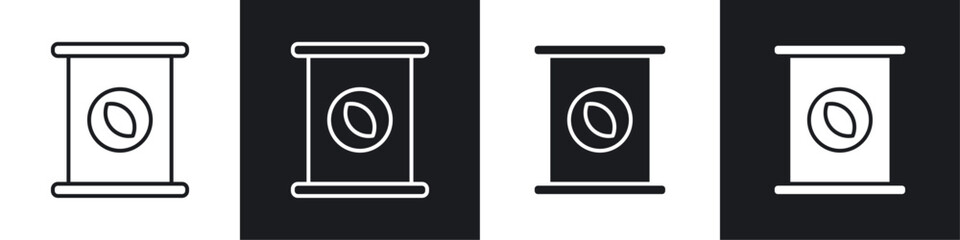 Bag seedling icon symbol collection on white background.