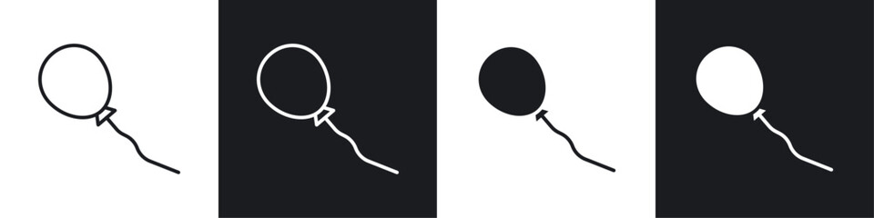 Balloon icon symbol collection on white background. © Witty