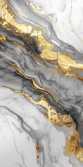 Obraz premium Abstract gold and black marble pattern with organic flowing lines and texture