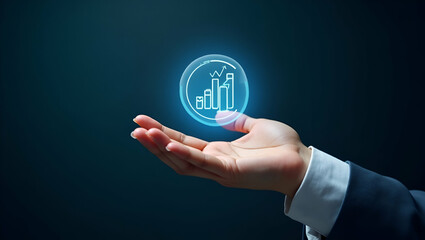 Flat Hand Presenting Holographic Device: A Comprehensive Tax Planning Guide for Strategic Financial Planning - Simple Vector Illustration for Smart Business Solutions