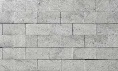 Fototapeten Light gray rectangle stone tiles. Background and texture © luca piccini basile