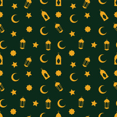 seamless pattern of Arabic lamps for backgrounds, wallpapers, fabric motifs, greeting cards and others
