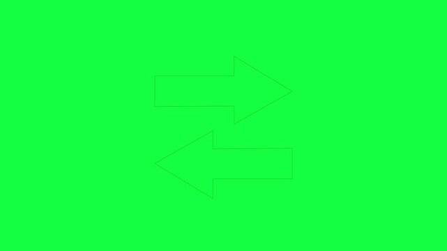 Swap icon, Transfer arrows outline icon. linear style sign for mobile concept and web design. Left right arrows simple line icon animation 4k.
