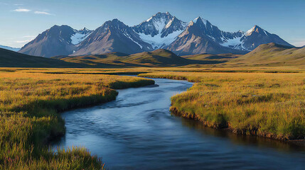 Fototapeta premium mountain valley wallpaper,